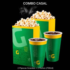 Cinesystem |  Combo Casal de pipoca ( válido para Praia Grande )